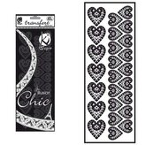 Samolepka na textil sametová, zažehlovací,motiv COEUR-srdce