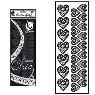 Samolepka na textil sametová, zažehlovací,motiv COEUR-srdce