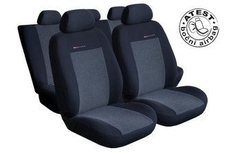 Autopotahy Škoda Fabia II, nedělená, šedo černé SIXTOL