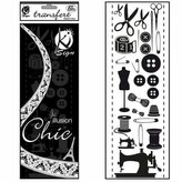 Samolepka na textil sametová, zažehlovací, motiv COUTURE