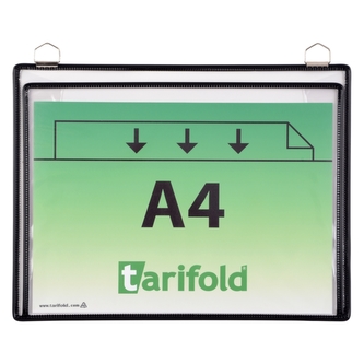 tarifold velkokapacitní rámeček s kapsou a dvěma očky, A4, černý, 5 ks