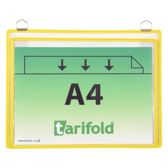 tarifold velkokapacitní rámeček s kapsou a dvěma očky, A4, žlutý, 5 ks
