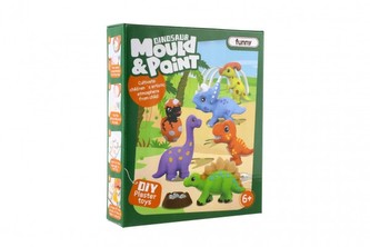 Kreativní sada výroba a malování dinosaura ze sádry s barvami s doplňky v krabici 18x22x5cm Kreativní sada výroba a malování dinosaura ze sádry s barvami s doplňky v krabici 18x22x5cm