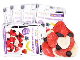 Mixit - Křupavé ovoce do kapsy - Křupavý banán, jahoda, borůvka 23 g