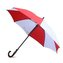 Parasol automatycznie rozkładany biało-czerwony