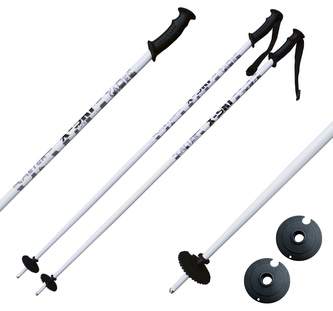 Sjezdové hole CALTER® X-SKI, vel. 100cm, bílé