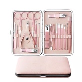 Manikúrní sada dámská professional De-luxe 18 ks / růžová