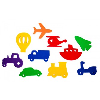 Vanolepky Doprava velké 10ks vícebarevné