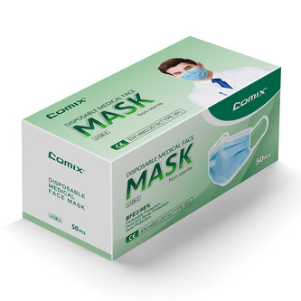 Chirurgická rouška 3-vrstvá , 50 ks, L728-2, Type IIR