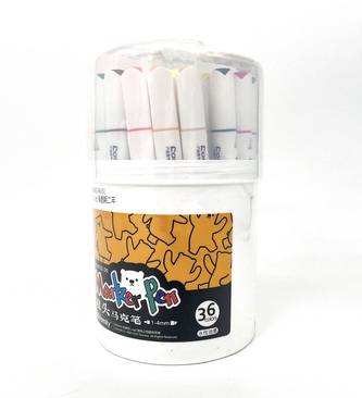 Sada barevných dvouhlavých popisovačů, 36ks, QFMK02-36