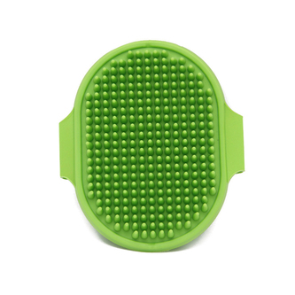 Vyčesávací masážní kartáč pro kočky 13cm Zelená