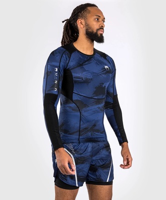 Rashguard Venum Electron 3.0 dlouhý rukáv modrá L