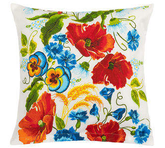 Povláček GITA - vlčí máky - červená - 45x45 cm