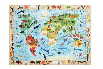 Scratch Puzzle obserwacyjne- Mapa Świata 150 elementów