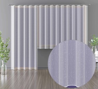 Hotová záclona nebo balkonový komplet, Venuše s olůvkem, bílá 200 x 245 cm