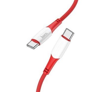 Data kabel HOCO X70 Ferry, USB-C/USB-C (PD), 3A, 60W, 1m, červená
