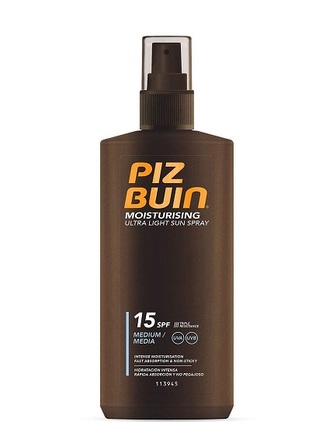 PIZ BUIN Moisturising Opalovací přípravek na tělo Ultra Light Sun Spray 200 ml SPF15 pro ženy