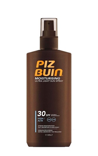 PIZ BUIN Moisturising Opalovací přípravek na tělo Ultra Light Sun Spray 200 ml SPF30 pro ženy