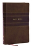 NKJV Personal Size Large Print Bible with 43,000 Cross References, Brown Leathersoft, Red Letter, Comfort Print (Thumb I