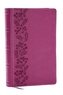 NKJV Personal Size Large Print Bible with 43,000 Cross References, Pink Leathersoft, Red Letter, Comfort Print
