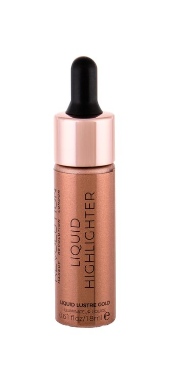 Makeup Revolution London Liquid Highlighter Rozjasňovač 18 ml Lustre Gold pro ženy