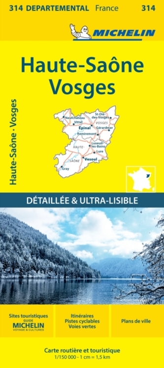 Haute-Saone  Vosges - Michelin Local Map 314