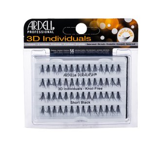 Ardell 3D Individuals Umělé řasy Duralash Knot-Free 56 ks Short Black pro ženy