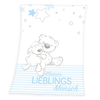 HERDING Micropolar fleece deka Miláček modrá  Polyester, 75/100 cm