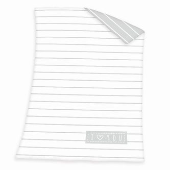 HERDING Pletená deka I love you Bio Bavlna  Bio Bavlna, 75/100 cm