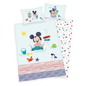 HERDING FLANEL Povlečení do postýlky Mickey baby Bavlna Flanel, 100/135, 40/60 cm