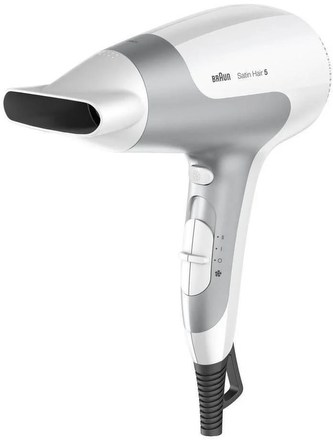 Braun Satin Hair 5 HD580 fén, 2500 W, 2 rychlosti, 3 teploty, závěsné očko, bílý