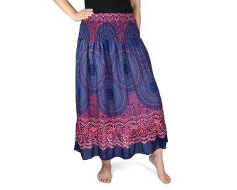 Sukně NIRAN, mandaly, modrá