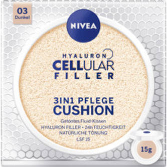 Nivea Hyaluron CELLular Filler Makeup 3in1 Care Cushion 15 g 01 Light SPF15 pro ženy