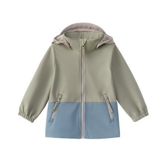 LEOKID Softshellová bunda Color Block Wood Sage vel. 18 - 24 měsíců (vel. 86)
