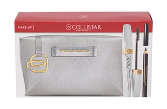 Collistar Shock řasenka 8 ml + tužka na oči 2 g Black + kosmetická taštička Piquadro