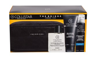 Collistar Linea Uomo sprchový gel 100 ml + balzám po holení 100 ml + pěna na holení 75 ml + kosmetická taška The Bridge