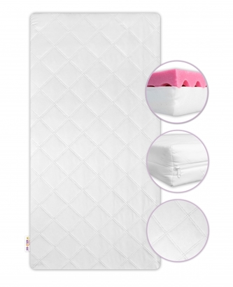 Dětská zónová pěnová matrace do postýlky, 120x60x10cm; 120x60