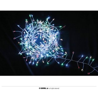 Venkovní vánoční světelný řetěz 4,8 m 384 LED studená bílá