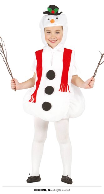 Malý sněhulák kostým 3-4 roky