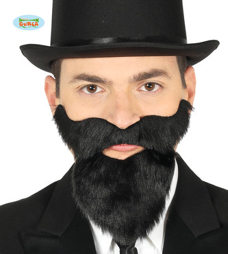 Černé vousy s knírem