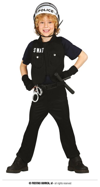 Dětský policista SWAT kostým 10-12 let