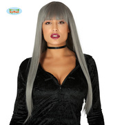 GRAY BOB WIG HQ - paruka šedá dlouhovlasá