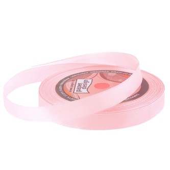Stuha saténová 12 mm/32 m - pastelově světle růžová