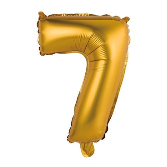 Nafukovací balonek číslice '7' zlatá, 35 cm