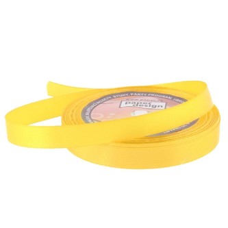 Stuha saténová 12 mm/32 m - žlutá