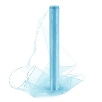 Organza 40 cm/10y modrá ledová