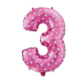Nafukovací číslice '3' růžová 61 cm