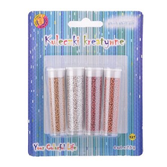 Kreativní kuličky v ampulkách 4 barvy/7,5 g