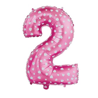 Nafukovací číslice '2' růžová 61 cm