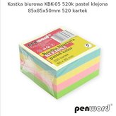 Kostka biurowa pastel 85x85x50mm 520K